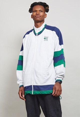 80'S VINTAGE NIKE MESH AND COTTON SPORTS JACKET