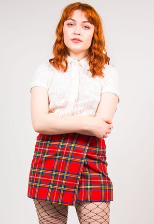 VINTAGE 90'S WHITE FLORAL LACE PATTERN SHIRT BLOUSE