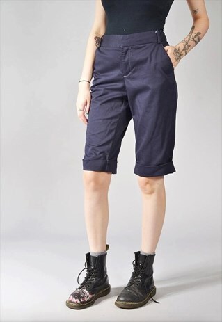 VINTAGE DOCKERS DENIM SHORTS DARK BLUE