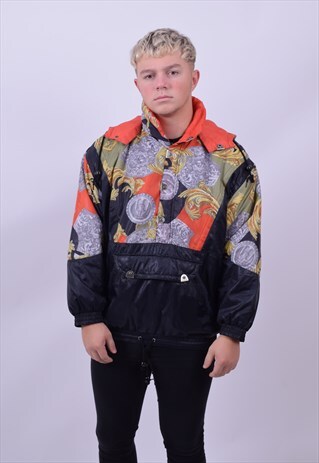 VINTAGE 90'S CRAZY PRINT WINDBREAKER SKI JACKET SIZE MEDIUM