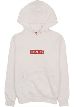 Vintage 90's Levi's Hoodie Spellout White XSmall