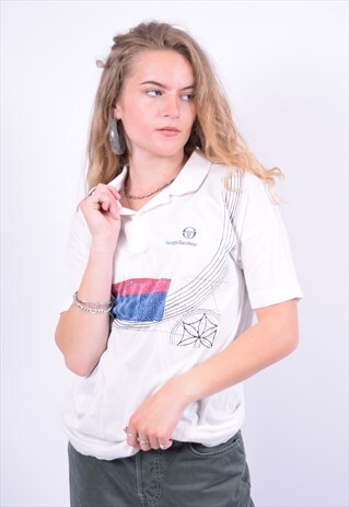 VINTAGE SERGIO TACCHINI POLO SHIRT WHITE