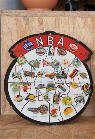 VINTAGE NBA EAST-WEST CONFERENCE PINS