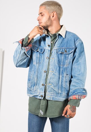 VINTAGE 80S LEE LINED DENIM JACKET / S1561