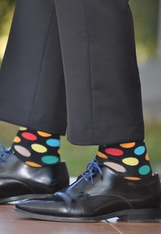 COLOURFUL DOTS FASHION SOCKS FOR SUIT AND CASUAL OUTFIT