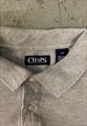 VINTAGE CHAPS POLO SHIRT SHORT SLEEVE TOP EMBROIDERED LOGO