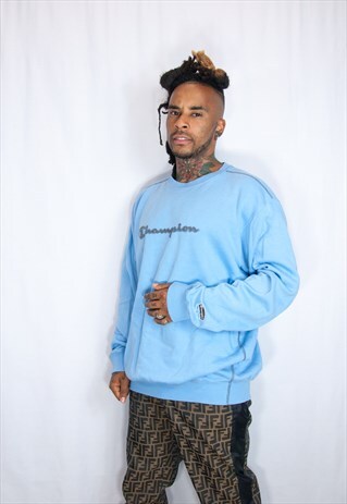 BLUE CHAMPION VINTAGE SWEATSHIRT