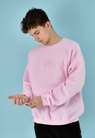 G&G UNISEX BABY PINK OUTLINE SWEAT