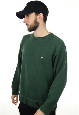 VINTAGE TOMMY HILFIGER KNITTED SWEATSHIRT GREEN