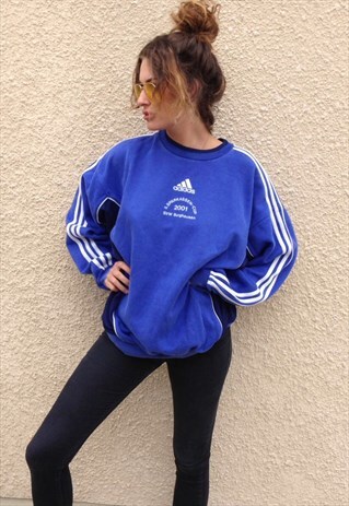ADIDAS OVERSIZED RETRO VINTAGE UNISEX JUMPER