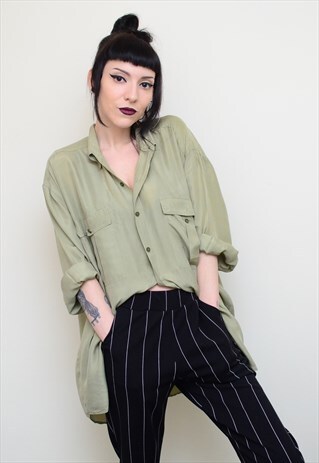 VINTAGE 90'S GENUINE SILK OVERSIZED SHIRT