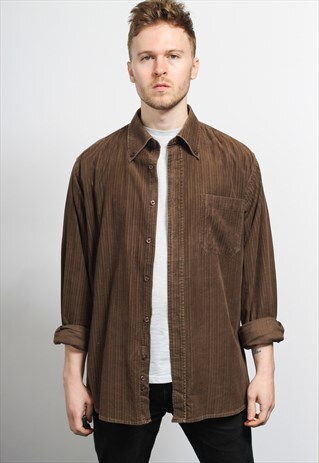 VINTAGE CORDUROY SHIRT BROWN