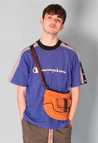 CHAMPION BLUE SIDE TAPE T- SHIRT