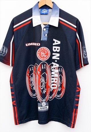 AMSTERDAM AJAX SHIRT MEN'S XL 1997 1998 JERSEY POLO VINTAGE