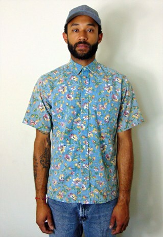REYN SPOONER 90S CLASSIC FLORAL PRINT SHIRT MEDIUM