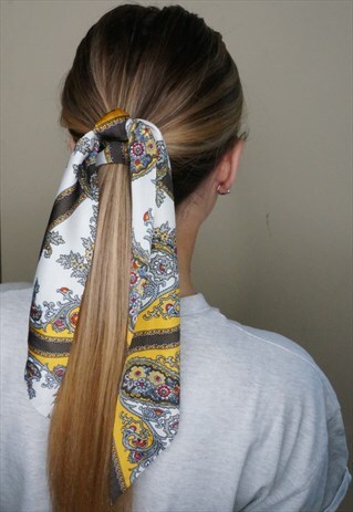 SCARF VINTAGE PRINT SCRUNCHIE