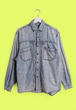 Vintage 80's Unisex Acid wash Boyfriend Grunge Shirt