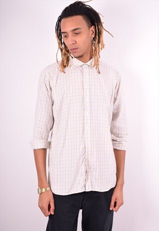AQUASCUTUM MENS VINTAGE SHIRT LARGE MULTI CHECK 90'S