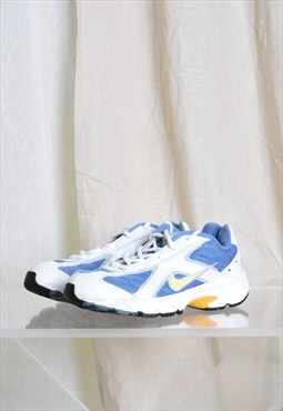 Y2K Rare Nike BRS 1000 White Blue Athletic Womens Sneakers