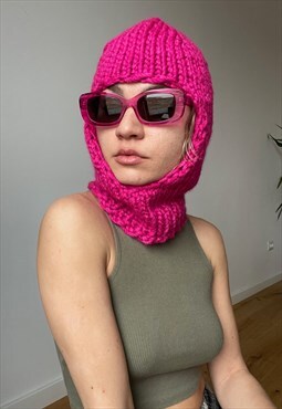 Neon Pink Hand Made Balaclava