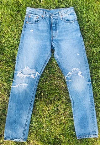 VINTAGE 90'S LEVI'S LIGHT BLUE HIGH WAIST 501 JEAN'S