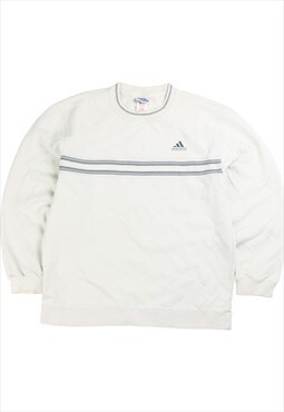 Vintage  Adidas Sweatshirt Heavyweight Crewneck Beige Cream