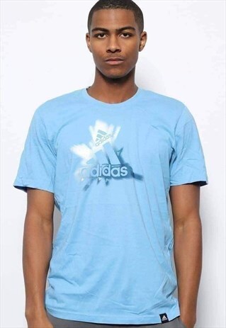 VINTAGE ADIDAS BIG LOGO T-SHIRT GREY