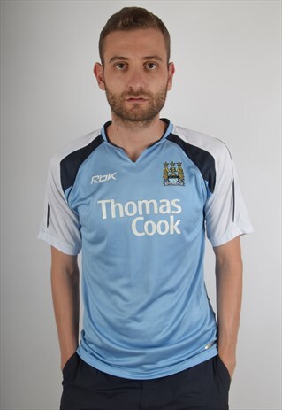 REEBOK JERSEY / FOOTBALL SHIRT MAN CITY SIZE M (1100)