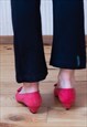 BRIGHT RED ITALIAN VINTAGE SHOES