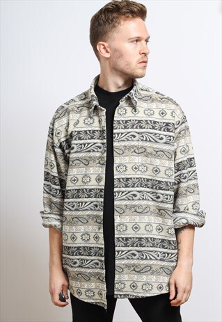 VINTAGE AZTEC PATTERNED SHIRT