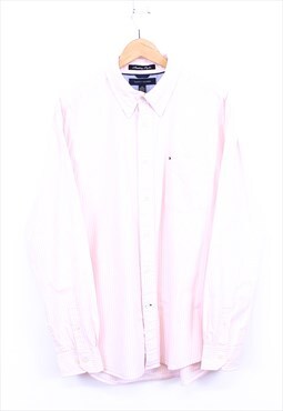 Vintage Tommy Hilfiger Shirt Pink / White Striped