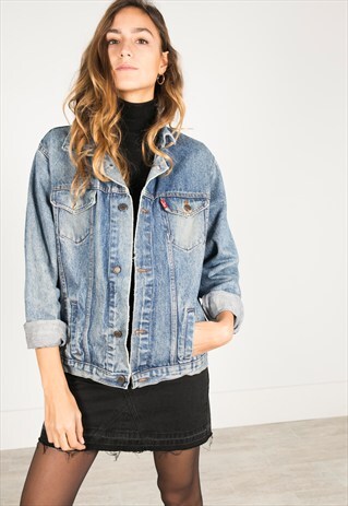VINTAGE 80S LEVI'S PATCHED DENIM JACKET