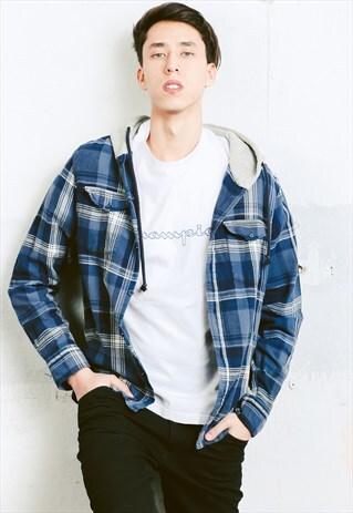 VINTAGE 90S GRUNGE HOODED SHIRT