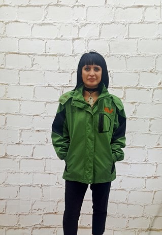 VINTAGE GREEN JACK WOLFSKIN WATERPROOF HOODED JACKET