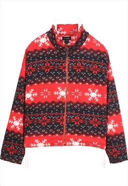 Vintage 90's Lavon Fleece Aztec Zip Up Red,