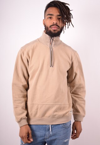 CHAMPION MENS VINTAGE SWEATSHIRT JUMPER LARGE BROWN 90S