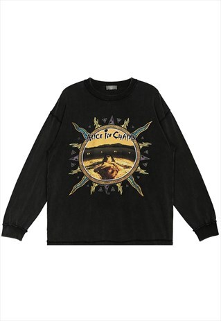 KALODIS VINTAGE DISTRESSED PRINTED SWEATSHIRT