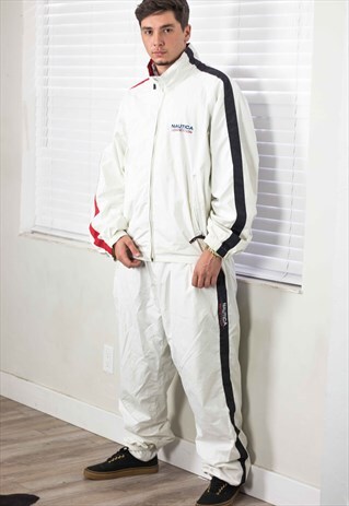 VINTAGE NAUTICA TRACK SUIT JACKET LOGO 90S XXL 36.2