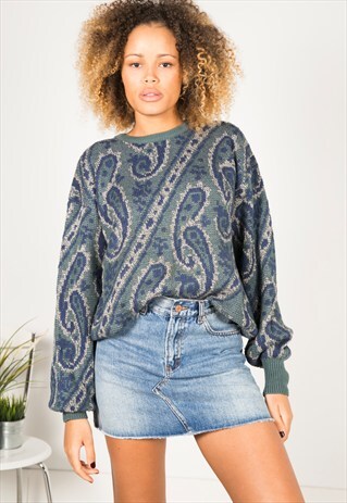 VINTAGE 80S CASUAL KNIT JUMPER / R0561