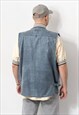 VINTAGE 90S CARGO VEST IN GREY FISHING HUNTING TOP MEN