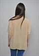 MINIMALIST BLOUSE, VINTAGE RELAXED BUTTON UP SHIRT