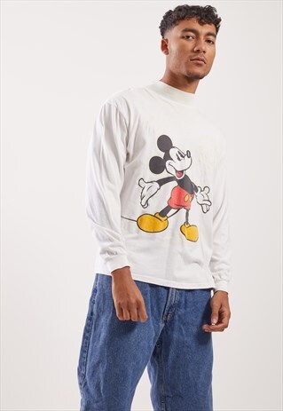 VINTAGE MICKEY MOUSE GRAPHIC LONG SLEEVED TOP