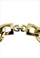 CHRISTIAN DIOR BRACELET GOLD CHUNKY CHAIN GOURMETTE VINTAGE