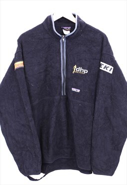 Vintage Patagonia Fleece Black Quarter Zip With Chest Logos