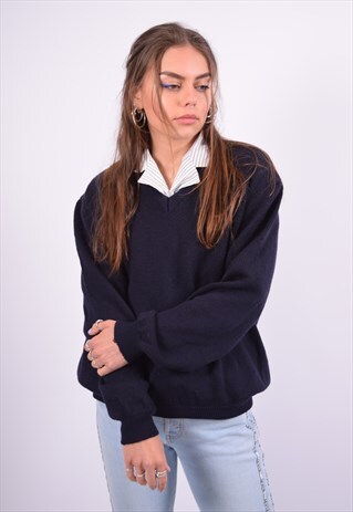 VINTAGE C.P.COMPANY JUMPER SWEATER NAVY BLUE