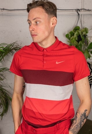 VINTAGE 90'S Y2K RED NIKE POLO SHIRT