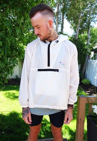 WHITE MICKEY MOUSE UNISEX WATERPROOF WINDBREAKER RAIN JACKET