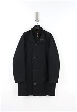 Vintage Burberry Coat in Black - M