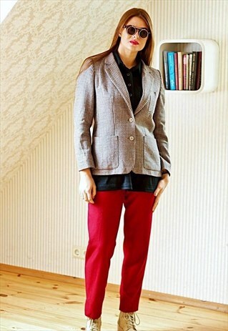 CHECKED VINTAGE WOOL JACKET