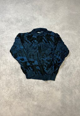 Vinatge Abstract Knitted Jumper Funky Patterned Sweater